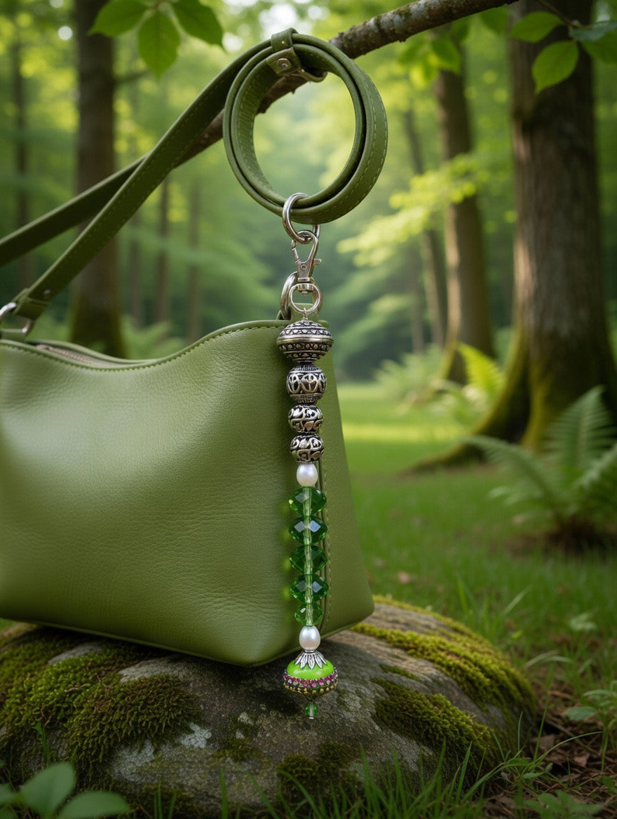 Forest Green Bag Charm