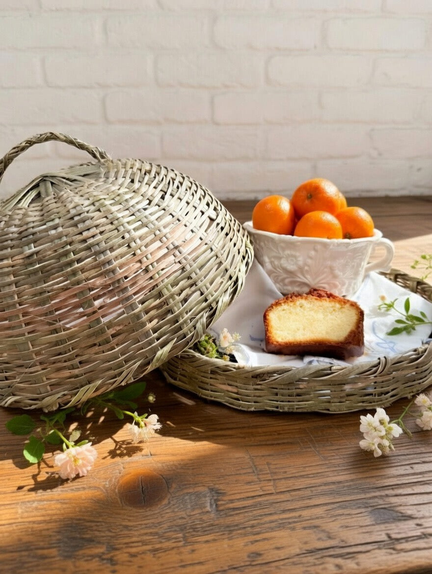 Handmade Rustic Basket with Lid