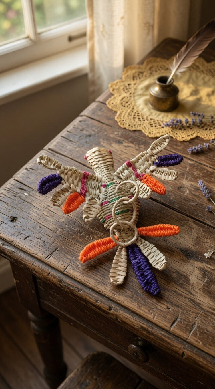 Blue and Orange Hummingbird Ornament