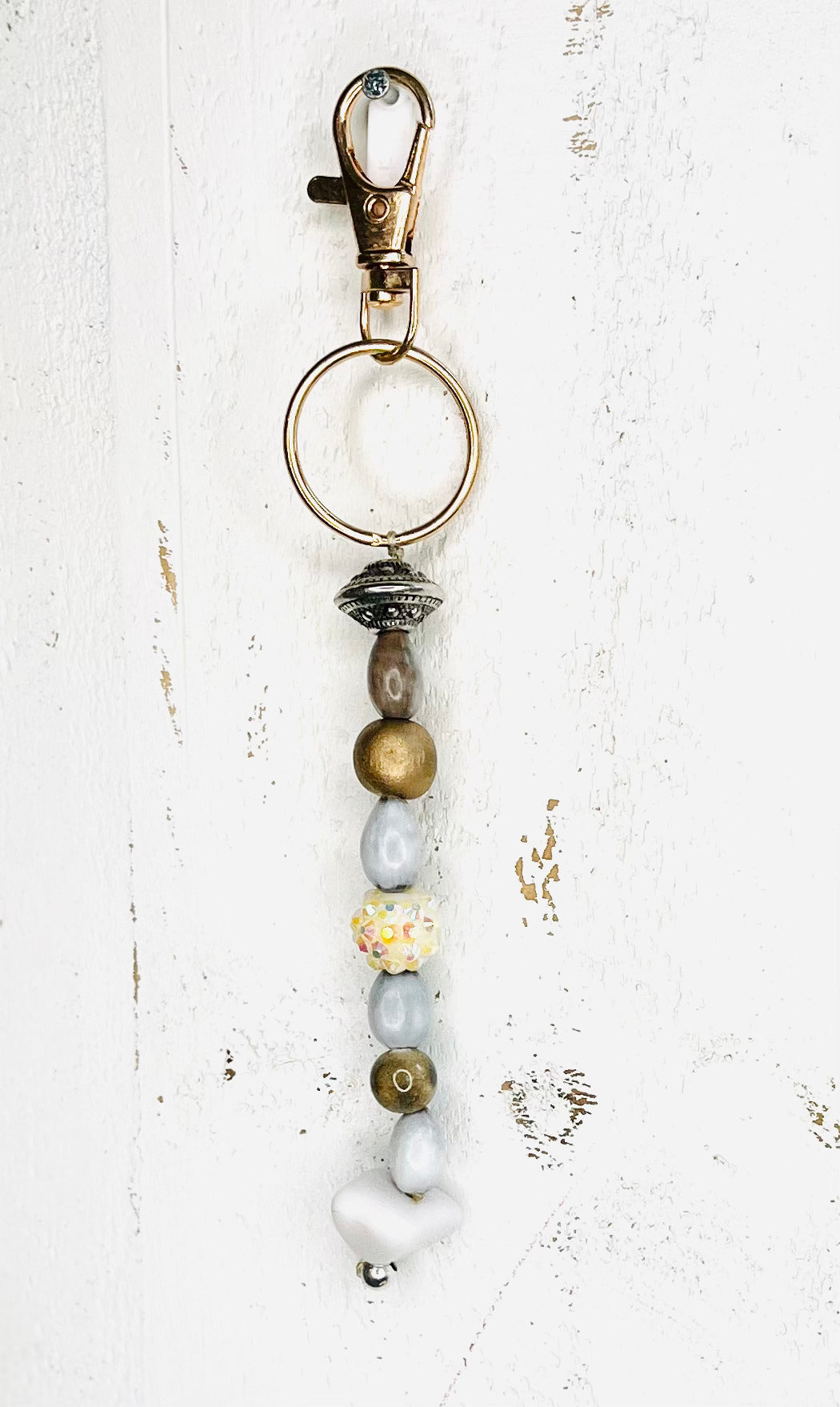 Handcrafted Beaded Keychain – 6 inches long