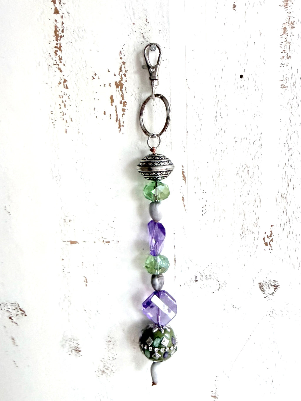 Delicate Purple, Light Green beads  with Job of Tears Seeds.