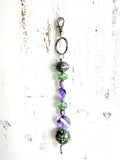 Delicate Purple, Light Green beads  with Job of Tears Seeds.