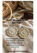 Boho Handmade Woven Earrings