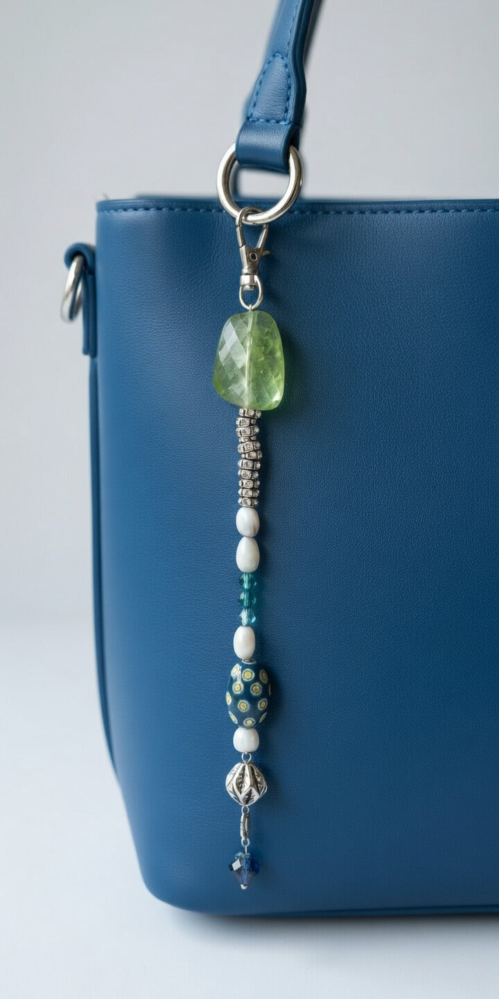 Blue and Green Bag Charm
