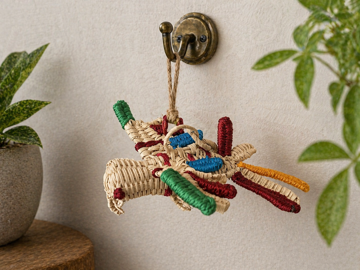 Green, Burgundy & touch of Blue Hummingbird