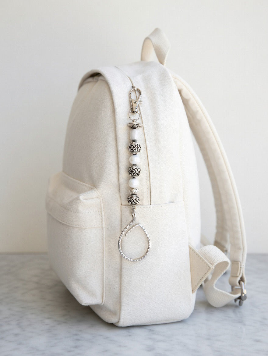 Silver Elegant Bag Charm