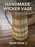 Handmade Wicker Vase ✨ Rustic Elegance”