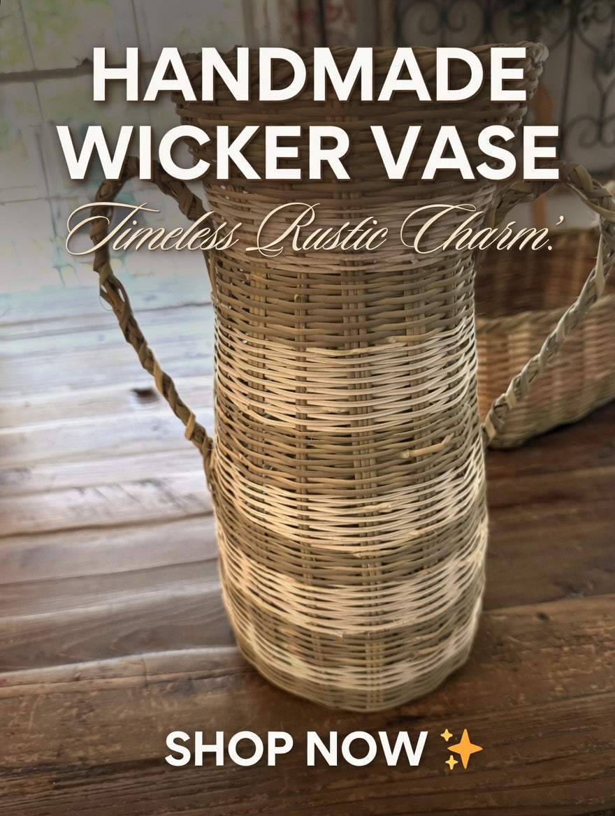 Handmade Wicker Vase ✨ Rustic Elegance”