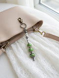 Silver and Green Bag Charm
