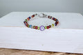 RAINBOW PURPLE CROSS BRACELET