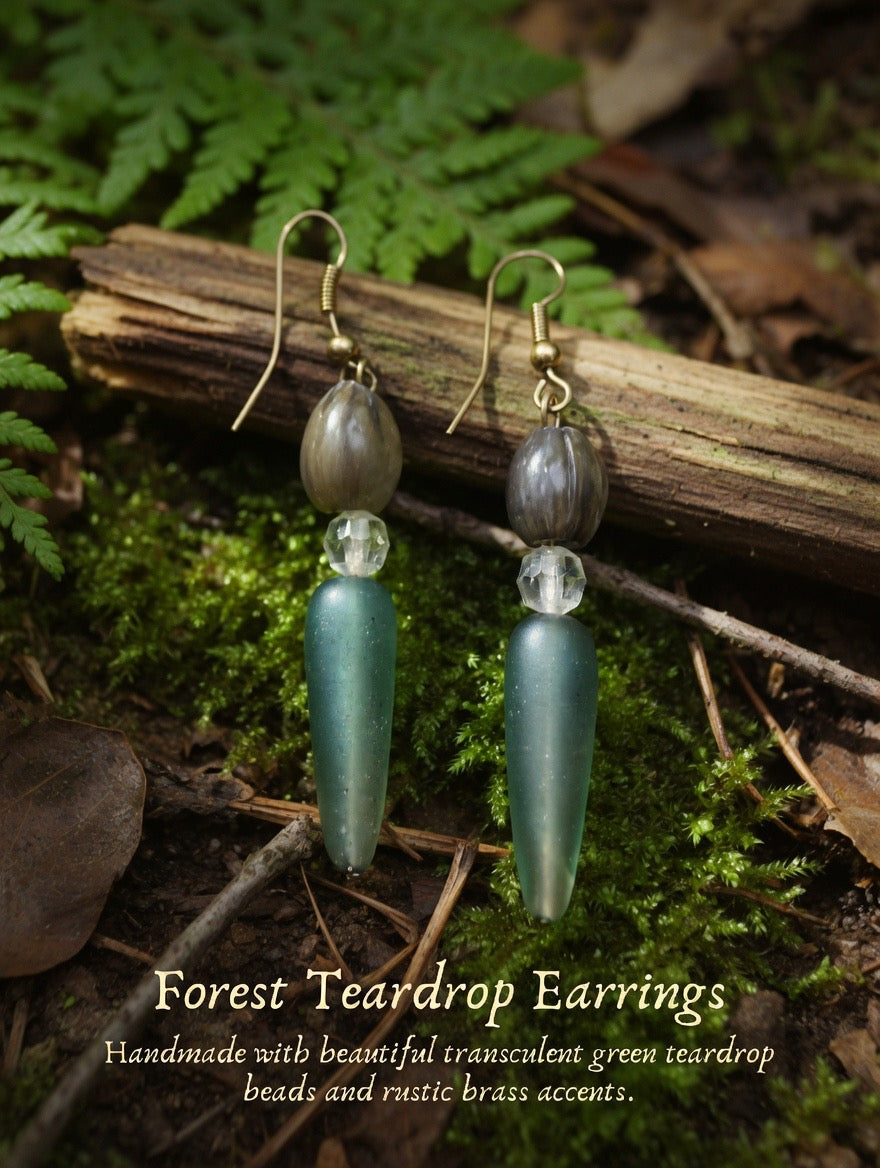 Forest Tear Drop Earrings
