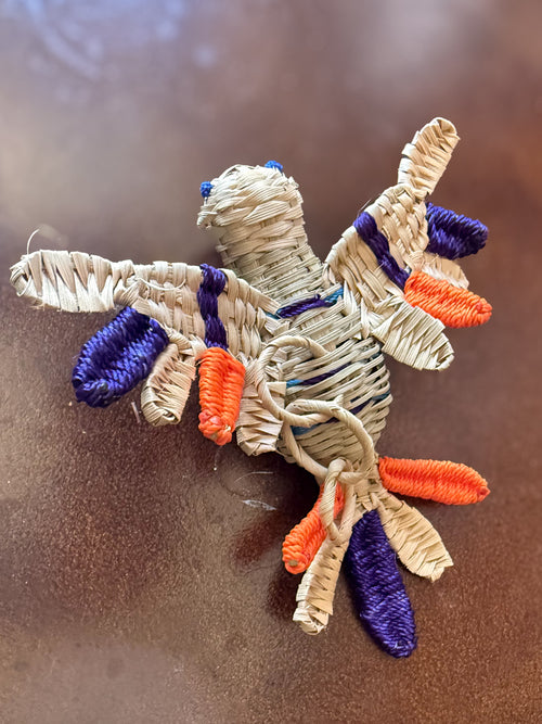 Blue and Orange Hummingbird Ornament