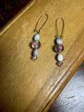 Clear Pink Dangle Earrings